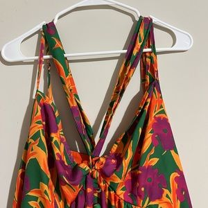 Floral Neck Tie Maxi